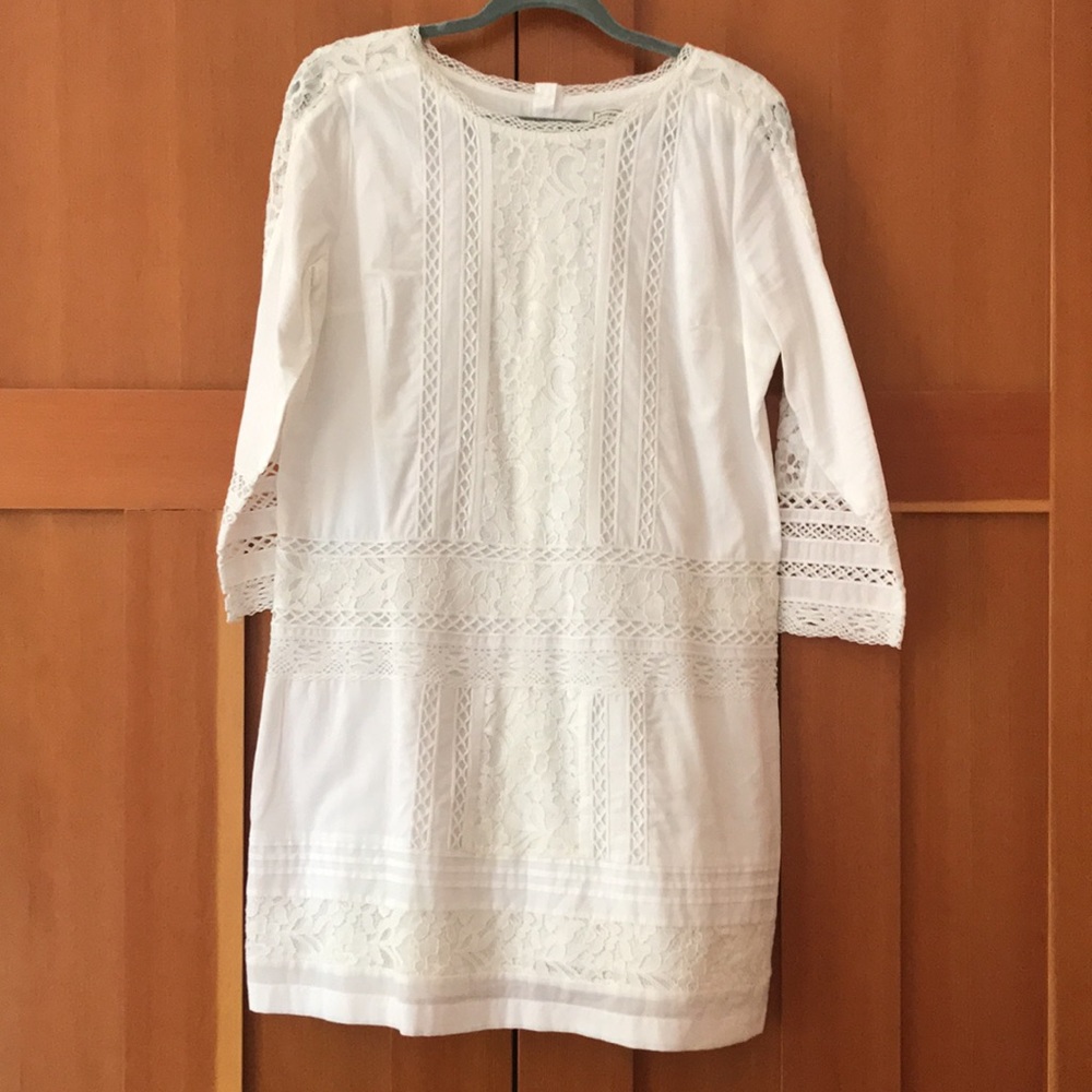 White, lace, Abercrombie and Fitch dress